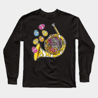 Easter French Horn Hornist Brass Musician Long Sleeve T-Shirt